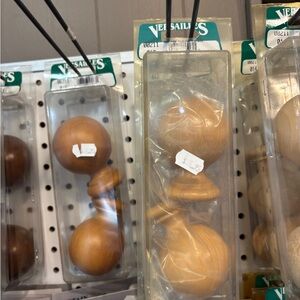 Versailles Wooden Curtain Rod Finials